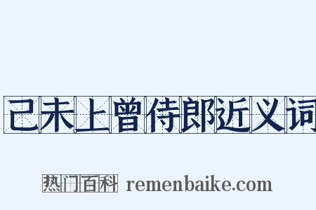 己未上曾侍郎近义词是什么意思的图片